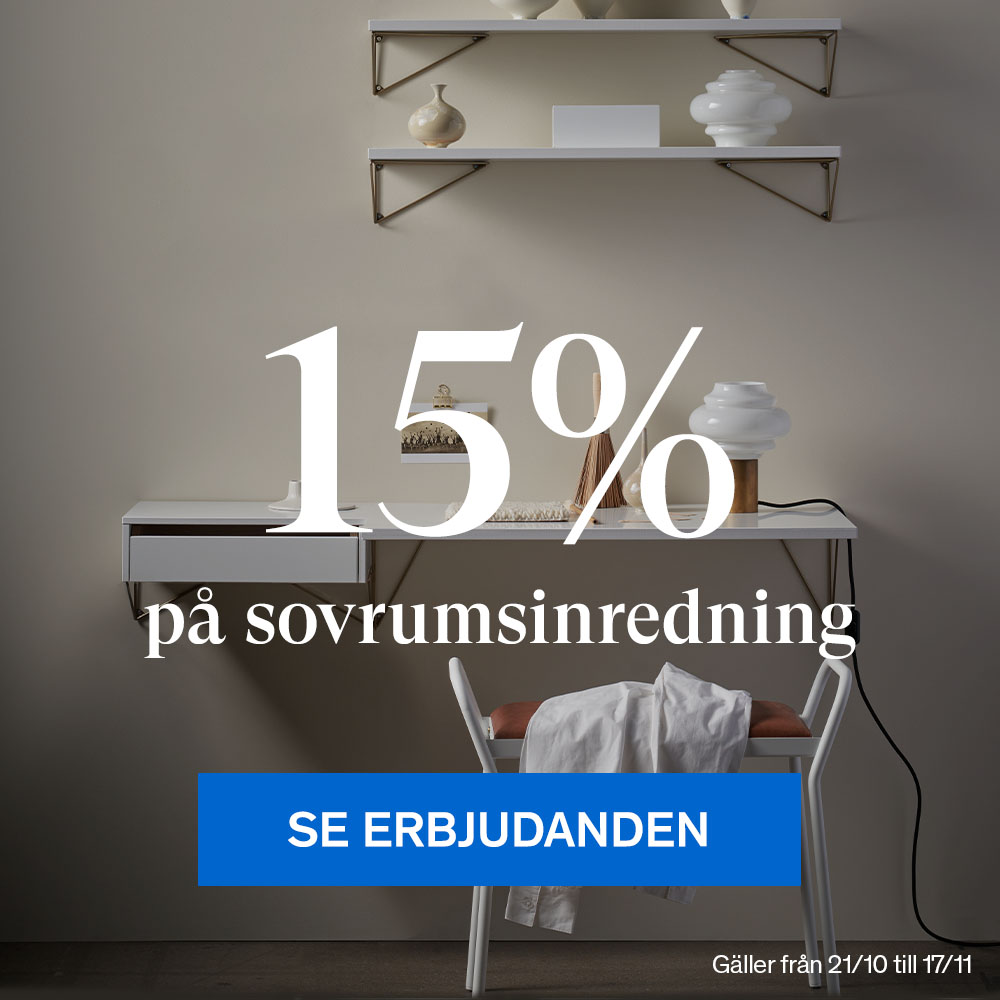 15% utvald sovrumsinredning